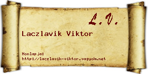 Laczlavik Viktor névjegykártya